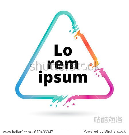 abstract colorful triangle geometric or frame.