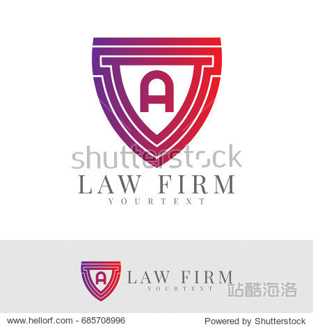 law firm initial Letter A Logo design