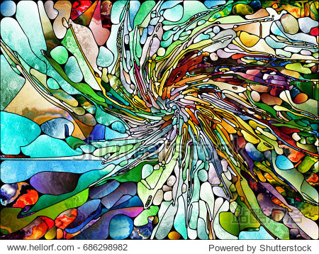 composition of organic patterns on the subject of spirituality