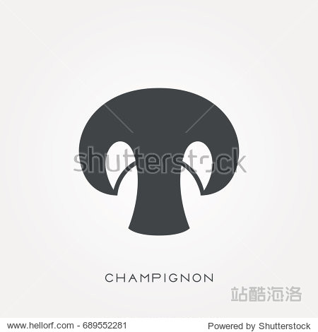 silhouette icon champignon - 图片素材 - 站酷海洛plus正版图片
