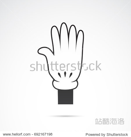hand icon isolated on white background. vector art.
