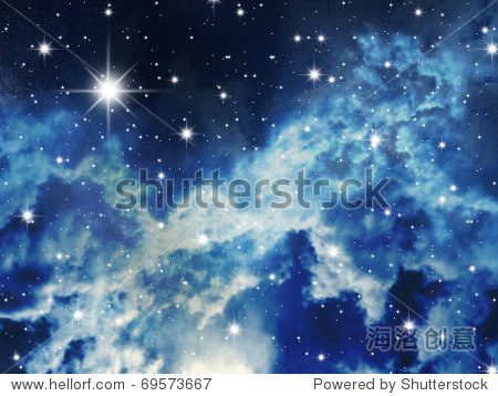 the big starry congestion on night the sky - 站酷海洛正版图片