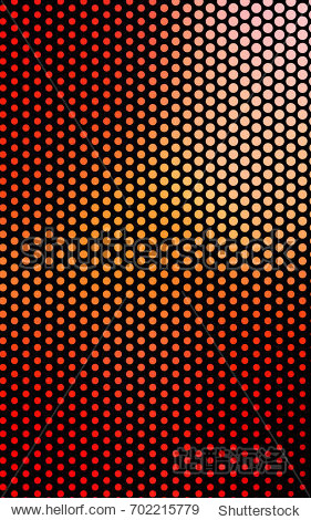 light orange illustration which consist of circles.