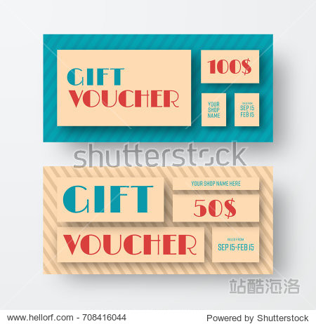 vector vintage gift voucher design.