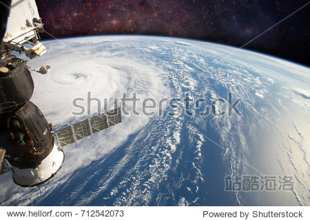 hurricane harvey seen from the international space station.