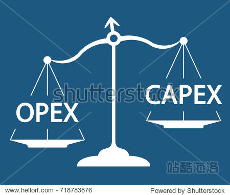 operating versus capital expenses opex and capex on scales - 站