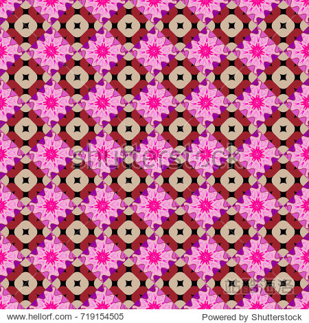 abstract seamless pattern of a plurality stylized elements in