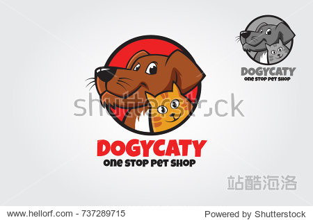 Logo design template made on Animals or pets theme with simple contents. Unique cartoon design for blog pet hotel pet shop veterinary clinic or other animals related website or product