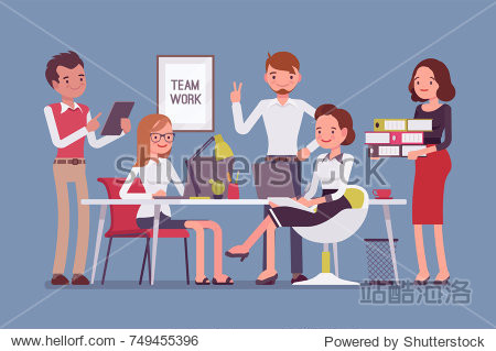 illustration isolated on blue backggroup workteam workgroupwork