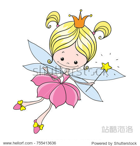 sweet lady fairy tale. vector character on a white background.