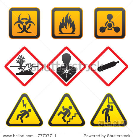 warning symbols - hazard signs-second