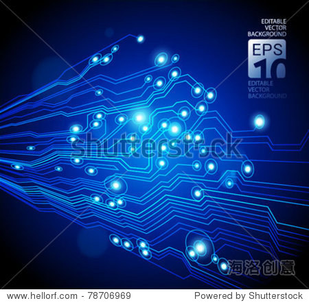 high tech vector background with circuit board texture