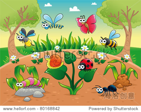 funny cartoon and vector illustration isolated characters.