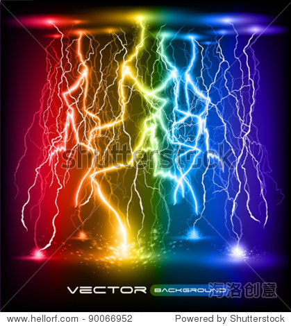 vector lightning flash strike background - 站酷海洛正版图片
