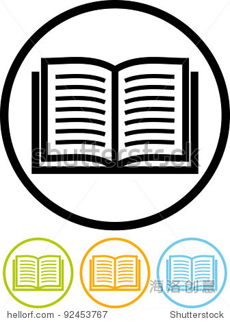 open book - vector icon