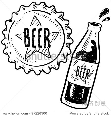 德国啤酒简笔画图片