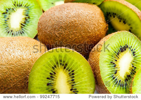 a lot of kiwi as a background