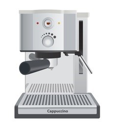 vector cappuccino machine