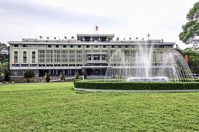 independence palace in ho chi minh city, vietnam. independence palace is known as reunification palace and was built in 1962-1966.