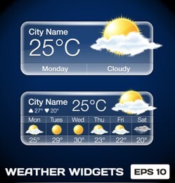 vector weather widgets