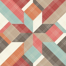 seamless abstract pattern with patchwork in retro colors on texture background. can be used for ceramic tile, wallpaper, linoleum, textile, invitation card, wrapping, web page background