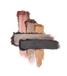 crushed eyeshadow isolated on white
