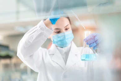 female scientist in the laboratory