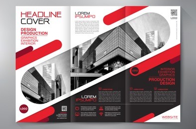 business brochure. flyer design. leaflets 3 fold template. cover book and magazine. annual report vector illustration