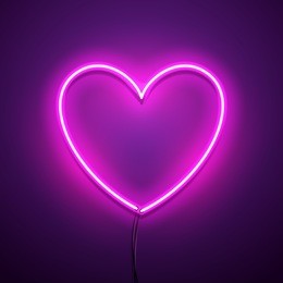 valentines day background. vector retro neon sign. 
