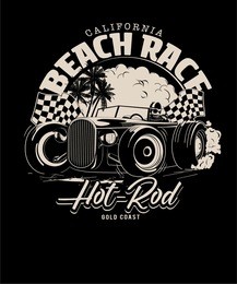 vector hot rod racing illustration 