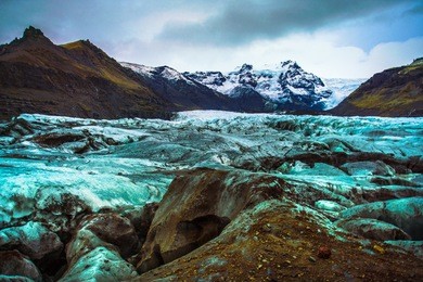 vatnajokull national park, one of three national parks in iceland, the area include vatnajokull glacier, skaftafell and jokulsargljufur