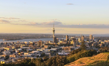 view to auckland city new zealand from mt eden