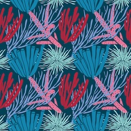vector seamless pattern coral background