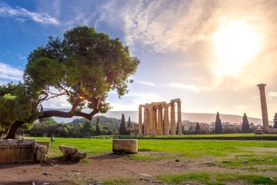 the temple of olympian zeus (greek: naos tou olimpiou dios), also known as the olympieion, athens, greece.