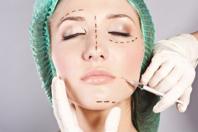 beautiful young woman with perforation lines