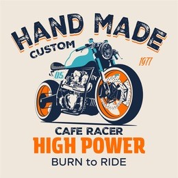 vector motorcycle illustration print