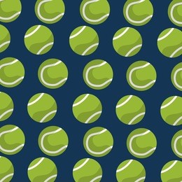 seamless pattern tennis ball equipment blue background