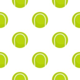 ball for playing tennis pattern seamless flat style for web vector illustration