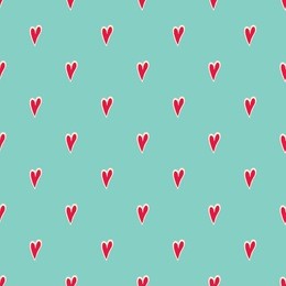 hearts background. cute hand drawn hearts seamless pattern. vector illustration.