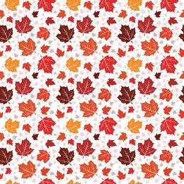 seamless pattern canada colorful maple leaf nature