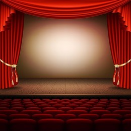 stage with red curtain. and also includes eps 10 vector