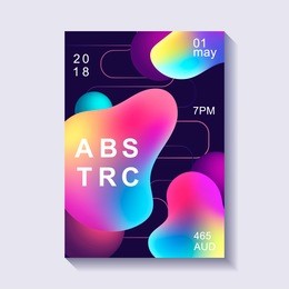 creative design poster. modern style abstraction backgrounds. abstract background of liquid color shapes. fluid shapes composition. futuristic design cover. vector illustration.