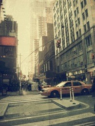 new york city. street. old style image