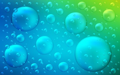 light blue, green vector background with dots. glitter abstract illustration with blurred drops of rain. the pattern can be used for ads, leaflets of liquid.