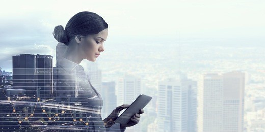 modern business lifestyle. mixed media