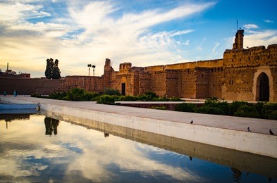 el badi palace sunset landscape