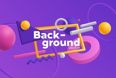 vector background with bright colors and minimalistic shapes