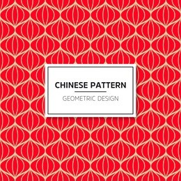 chinese seamless pattern. bright vector background with red ornament. decoration with traditional china style.