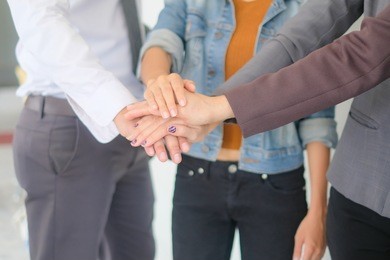 people cooperation and team work concept
