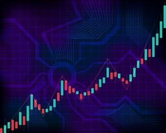 cryptocurrency and digital network graph